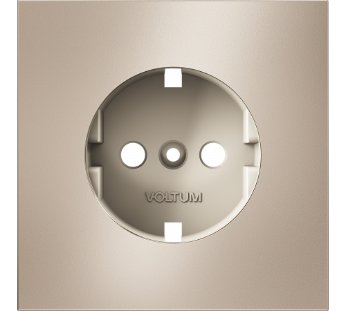 Накладка для розетки с заземлением S70 Metal (платина) Voltum VLSM000610