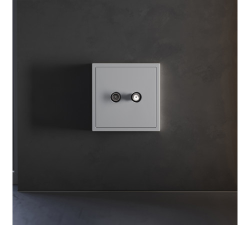 Накладка для розетки телевизионной оконечной TV+SAT Voltum S70 (серый) VLS001616