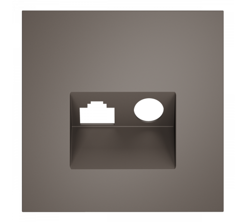 Накладка для розетки TV+RJ45 кат. 6 Voltum S70 (капучино) VLS002714