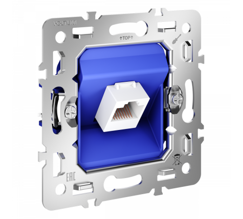 Механизм розетки компьютерной RJ45 кат.6 Voltum S70 VLS0601M