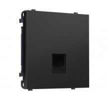 Комплект механизма телефонной розетки SIGMA Черный матовый RJ-11 Ambrella Volt MS812030 (SP8120, PR190)