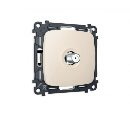 Комплект механизма TV розетки Ambrella Volt SAT 5-2400MHz 3.5dB OMEGA MO333050 Бежевый матовый QUANT (OP3330, VM215)