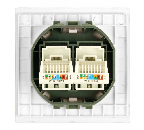 Розетка компьютерная 2-местная RJ-45 (механизм) Stekker Мия RST00-3111-01 50437