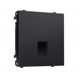 Комплект механизма компьютерной розетки SIGMA Черный матовый RJ-45 Ambrella Volt MS812010 (SP8120, PR188)