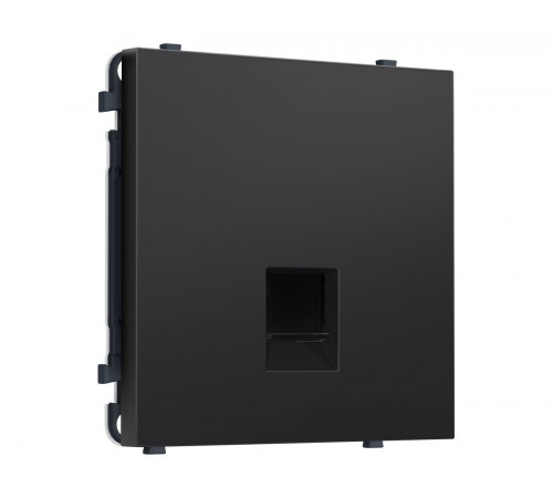 Комплект механизма компьютерной розетки SIGMA Черный матовый RJ-45 Ambrella Volt MS812010 (SP8120, PR188)
