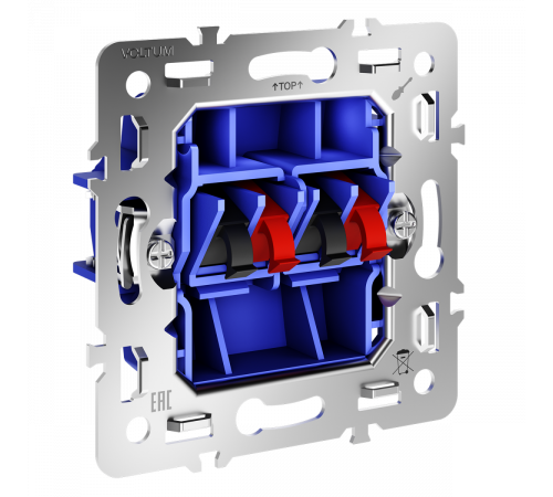 Механизм розетки акустической 4-местной Voltum S70 VLS0603M