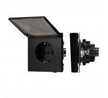 Механизм розетки влагозащищённый Arlight SCT-TENDO-MCP-PL-BK (230V, 16A) 054091