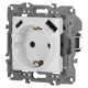 Розетка со шторками с USB type-A+C Эра Elegance 14-4108-01 Б0067736