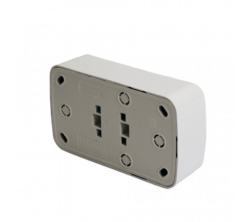 Розетка накладная 2-местная Stekker Basic PST10-502-20 50075 Розетка накладная 2-местная Stekker Basic PST10-502-20 50075