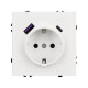 Механизм розетки с USB зарядкой Arlight SCT-NOBE-MUAC-SFPL-WH (230V, 16A) 054284