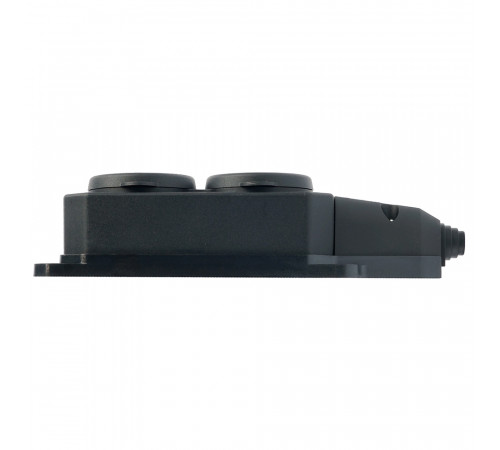 Розетка переносная 2-местная c/з Stekker RST16-2-44 250В 16А IP44 черный 50805