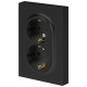 Розетка Эра Arktik 16-2104-05 двойная с заземлением 2X2P+E Schuko 16А-250В антрацит Б0070448
