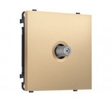 Комплект механизма TV розетки SAT SIGMA Золото Мягкое касание 5-2400MHz 3.5dB QUANT PRO Ambrella Volt MS893050 (SP8930, PR215)