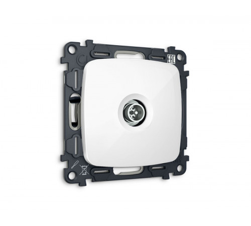 Комплект механизма TV розетки Ambrella Volt оконечной экранированной 5-1000MHz 3dB OMEGA MO113005 Белый глянец QUANT (OP1130, VM199)