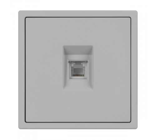 Механизм телефонной розетки Arlight SCT-NOBE-MTL1-SFPL-IS (RJ-11, 4C) (Никель) 061893