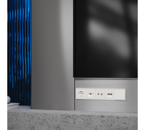 Накладка для розетки с заземлением Voltum S70 (хлопок) VLS000613