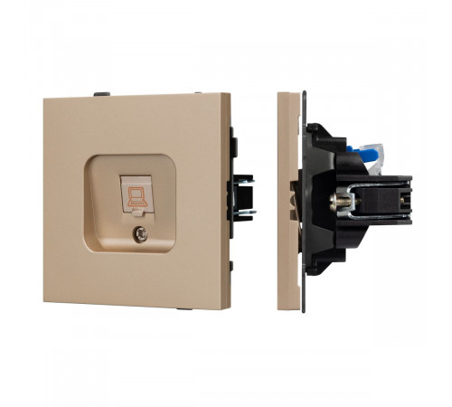 Механизм компьютерной розетки Arlight SCT-TENDO-MPC1-PL-GD (RJ-45, CAT6) 054099