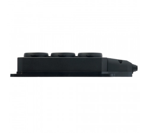 Розетка переносная 3-местная c/з Stekker RST16-3-44 250В 16А IP44 черный 50806