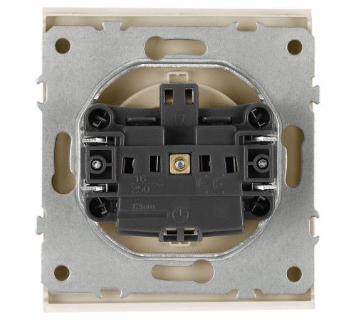 Розетка Эра Arktik 16-2103-04 с заземлением 2P+E Schuko со шторками с крышкой 16А-250В шампань Б0070437
