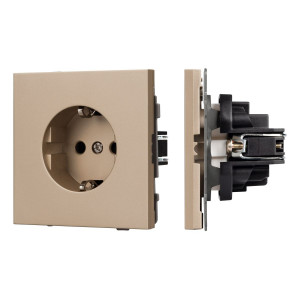 Механизм электрической розетки Arlight SCT-TENDO-MEU1-PL-GD (230V, 16A) 054081