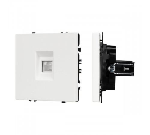 Розетка компьютерная софт-тач белый кварц Arlight SCT-MPC1-SFPL-WH (RJ-45, CAT6) 054304(1)