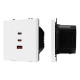 Механизм розетки с быстрой USB зарядкой Arlight SCT-NOBE-MUACC-SFPL-FC-WH (65W, QC3) 061839