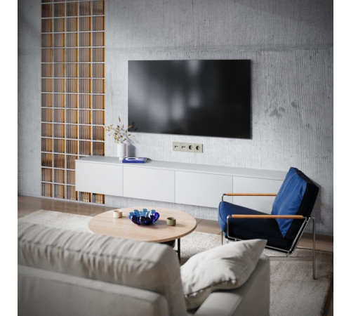 Розетка телевизионная встраиваемая Voltum S70 TV+RJ45 кат. 6, (шелк) VLS060704