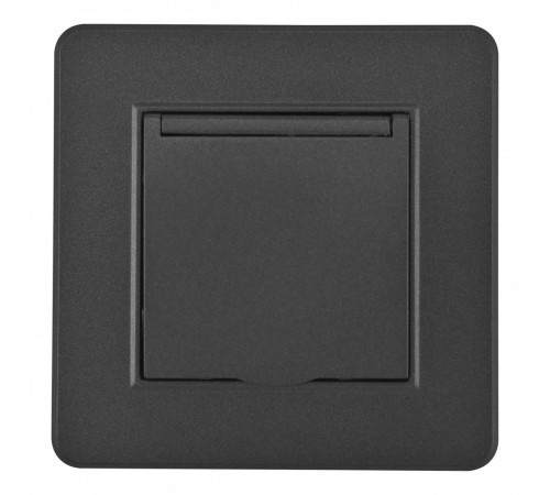 Комплект розетки с/з и шторками, защитной крышкой и рамкой Arte Milano SET16-1-41-1 black Комплект розетки с/з и шторками, защитной крышкой и рамкой Arte Milano SET16-1-41-1 black