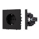 Розетка зк со шторками софт-тач черный оникс Arlight SCT-MEU-SFPL-BK (250V, 16A) 054277(1)