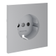 Накладка для розетки с заземлением и защитными шторками Voltum S70 (серый) VLS000716