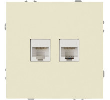 Розетка Эра Galaxy 15-3108-02 информационная двойная 2XRJ45 IP20 слоновая кость Б0070758