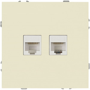 Розетка Эра Galaxy 15-3108-02 информационная двойная 2XRJ45 IP20 слоновая кость Б0070758