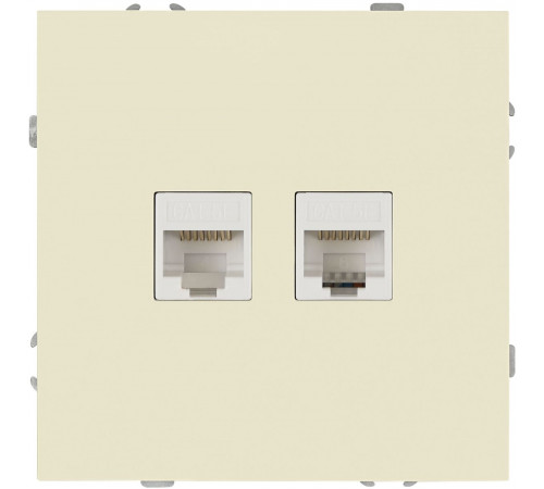 Розетка Эра Galaxy 15-3108-02 информационная двойная 2XRJ45 IP20 слоновая кость Б0070758