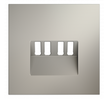 Накладка для розетки акустической 4-местной  Voltum S70 (кашемир) VLS001503