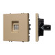 Механизм телефонной розетки Arlight SCT-NOBE-MTL1-SFPL-GD (RJ-11, 4C) (Золотой песок) 054302