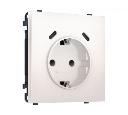 Комплект механизма электрической розетки SIGMA Жемчуг 2USB С+C 20W Ambrella Volt MS210510 (SP2105, PR165)