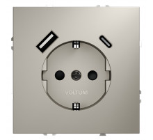Розетка с USB, A+C Voltum S70 VLS040503