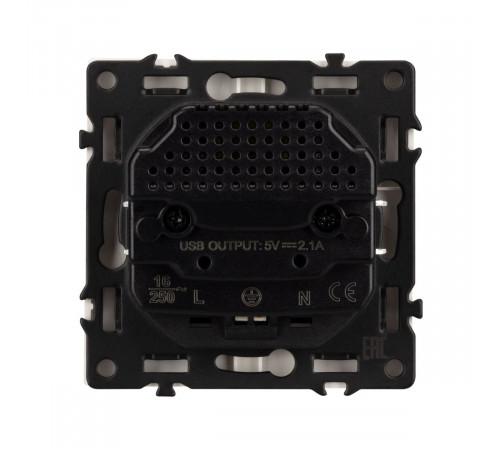 Механизм розетки Arlight с USB зарядкой SCT-NOBE-MUAA-SFPL-CA (230V, 16A) 059442