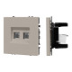 Розетка телефонная двойная софт-тач кашемир Arlight SCT-MTL2-SFPL-CA (2хRJ-11, 4C) 061889(1)