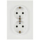 Розетка ЭРА Galaxy 15-2104-01 с заземлением двойная 2X2P+E Schuko 16А-250В IP20 белый Б0070678