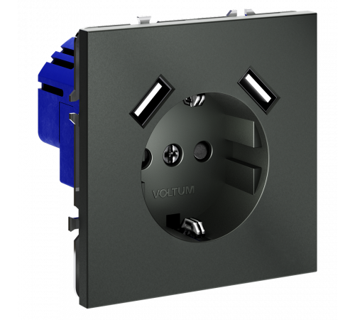 Розетка с USB, А+А Voltum S70 VLS040406 Розетка с USB, А+А Voltum S70 VLS040406