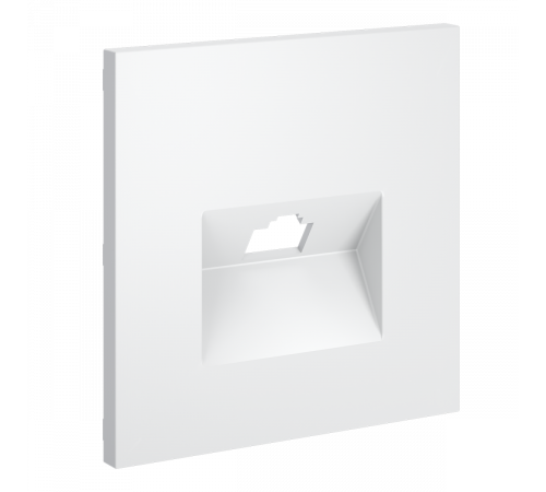 Накладка для розетки компьютерной RJ45 кат.6 Voltum S70 (белый матовый) VLS001302