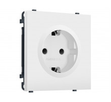 Комплект механизма электрической розетки SIGMA Белый мягкое касание 50Hz 2P+E с/з с/ш 16A-250V QUANT PRO Ambrella Volt MS827010 (SP8270, PR141)