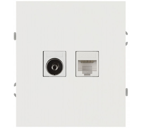 Розетка ЭРА Arktik 16-3110-01 комбинированная RJ45+TV белый Б0070494