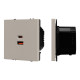 USB Розетка тип A+C софт-тач кашемир Arlight SCT-MUAC-SFPL-FC-CA (65W, QC3) 059446(1)