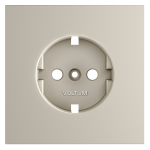Накладка для розетки с заземлением Voltum S70 (кашемир) VLS000603