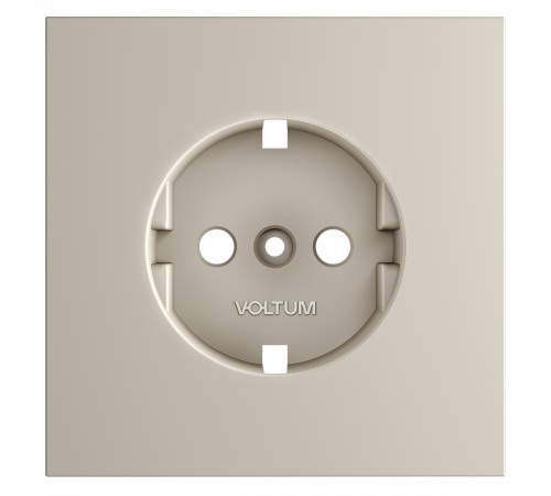 Накладка для розетки с заземлением Voltum S70 (кашемир) VLS000603