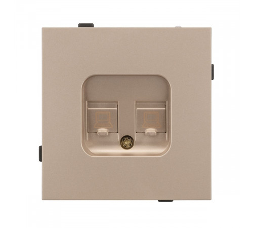 Механизм компьютерной розетки двойной Arlight SCT-TENDO-MPC2-PL-GD (RJ-45, CAT6) 054103