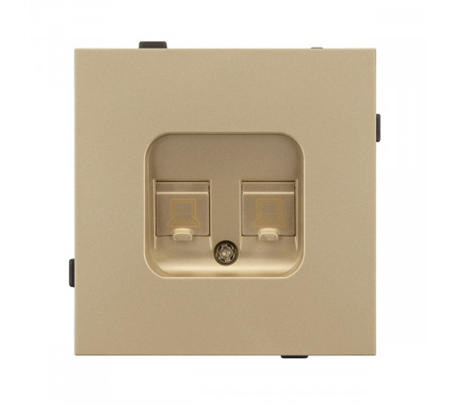 Механизм компьютерной розетки двойной SCT-TENDO-MPC2-SFPL-GD (RJ-45, CAT6) 054596