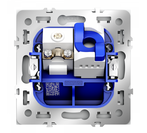 Розетка телевизионная встраиваемая Voltum S70 TV+RJ45 кат. 6, (белый матовый) VLS060702